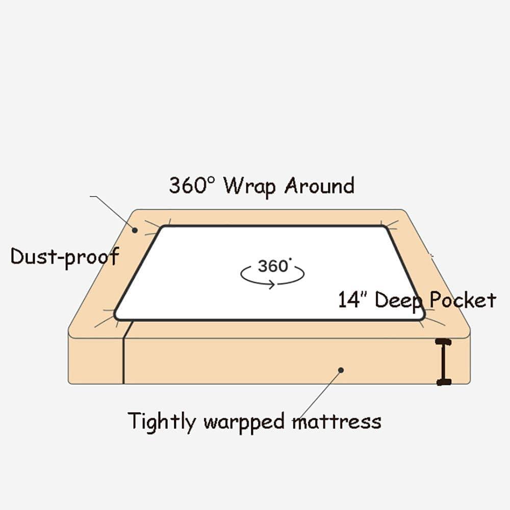 Queen Size Natural Linen Fitted Sheet with Deep Pockets
