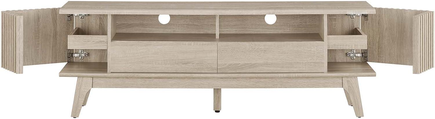 Eudora 60'' Light Oak Modern TV Stand with Cabinet