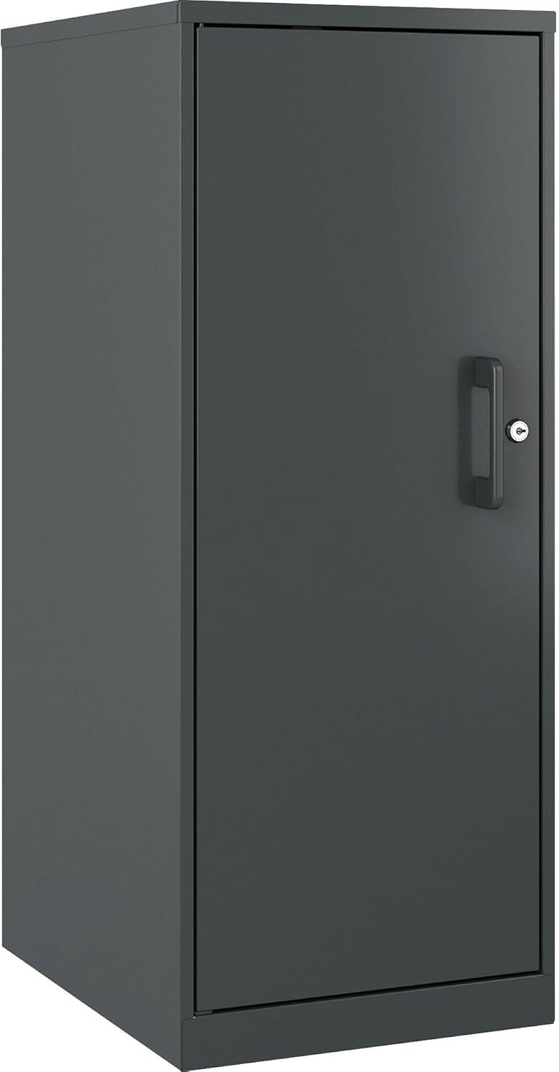 Lorell SOHO Steel Storage Cabinet 18" x 14.3" x 35.5" - 3 x Shelf(ves) - Lockable, Welded, Durable, Humidity Resistant, Temperature Resistant - Graphite - Steel - Recycled