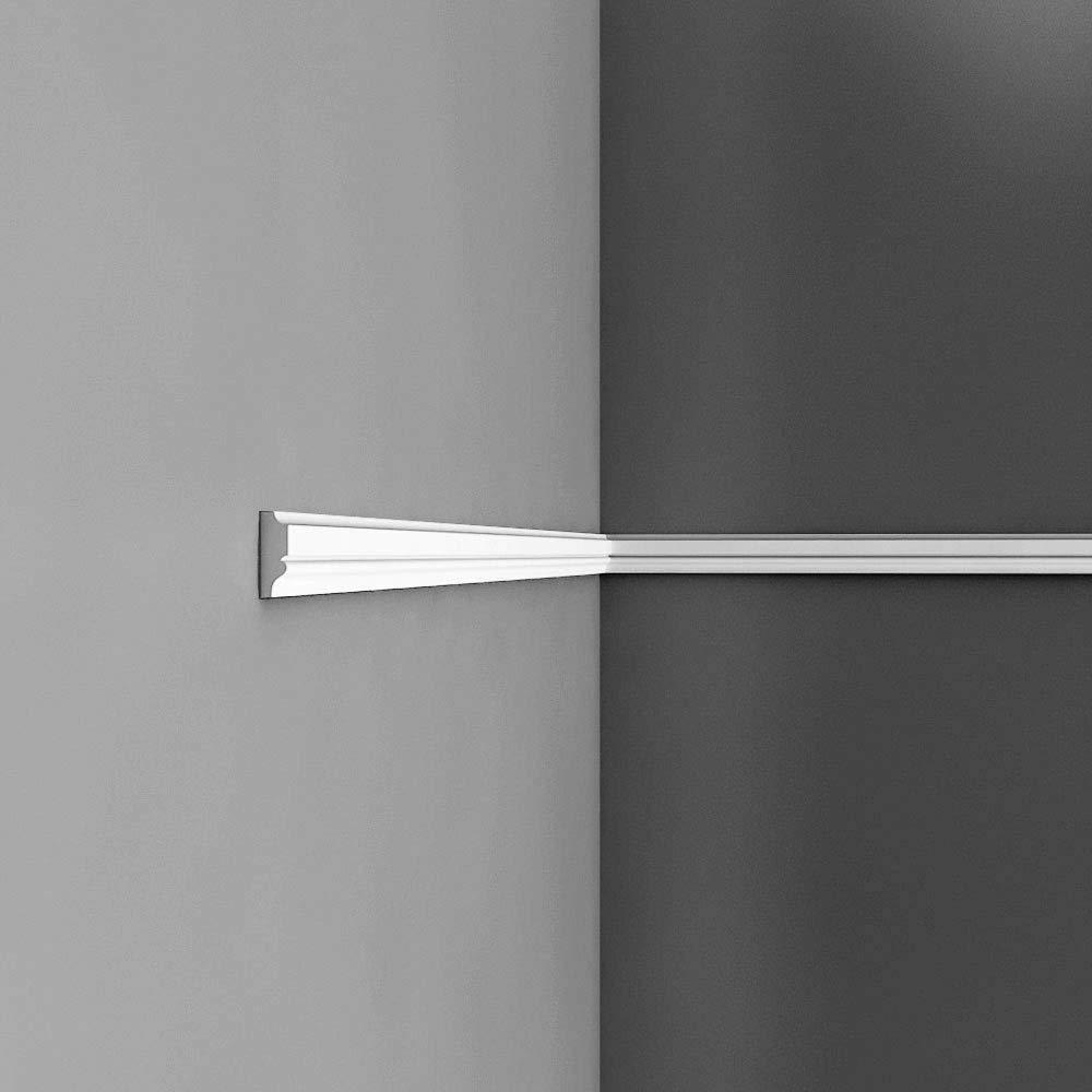 Orac Decor 3/8 in D x 1-1/4 in W x 78-3/4 in L Primed White Plain Polystyrene Panel Moulding (Set of 7)