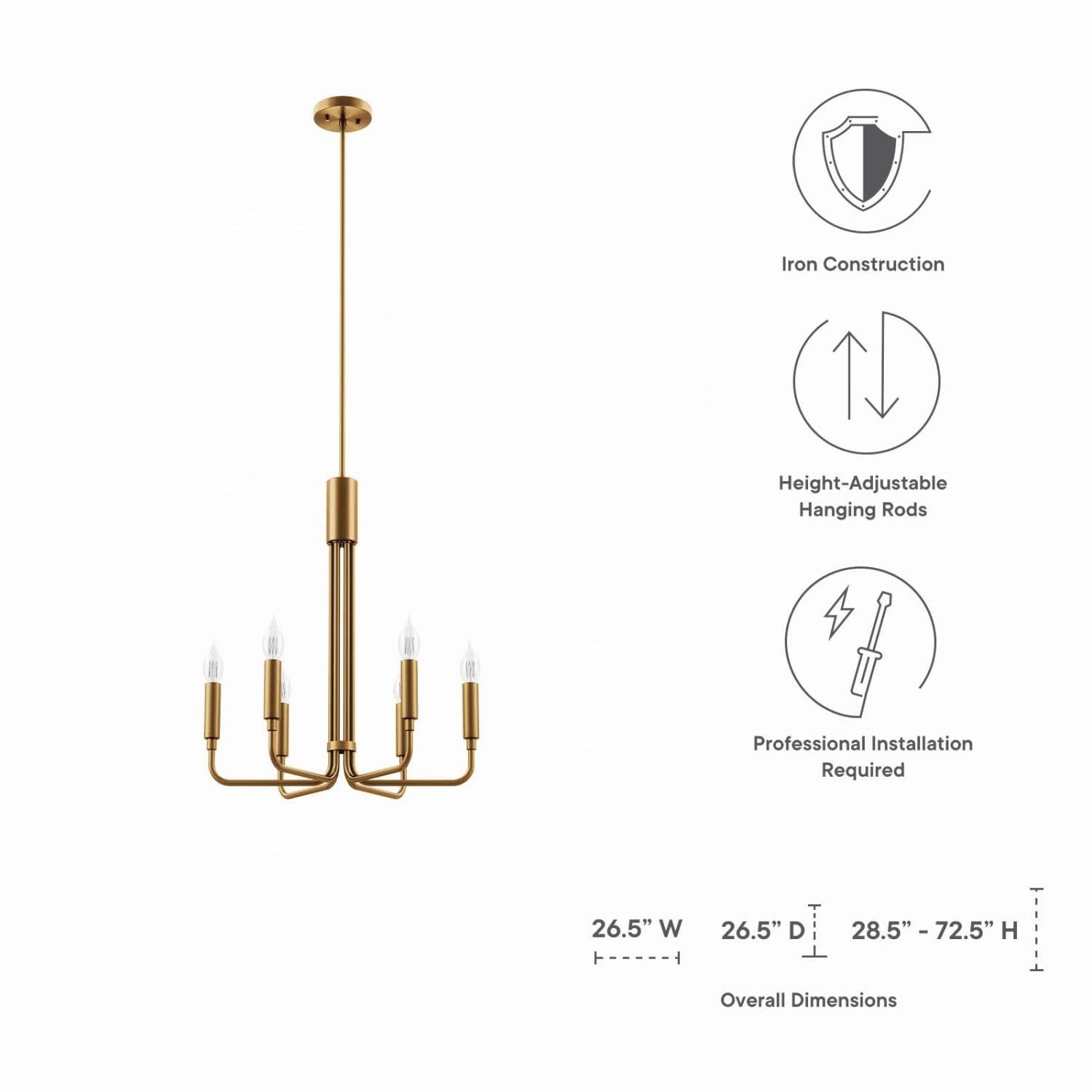 Modway Rekindle 6-Light Chandelier
