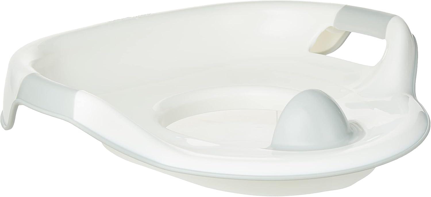 The First Years Soft Grip Potty Training Toilet Seat - Attachable Toddler Potty Training Seat for Adult Size Toilet - Gray