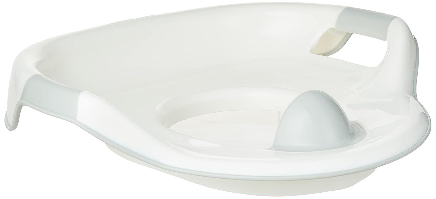 The First Years Soft Grip Potty Training Toilet Seat - Attachable Toddler Potty Training Seat for Adult Size Toilet - Gray