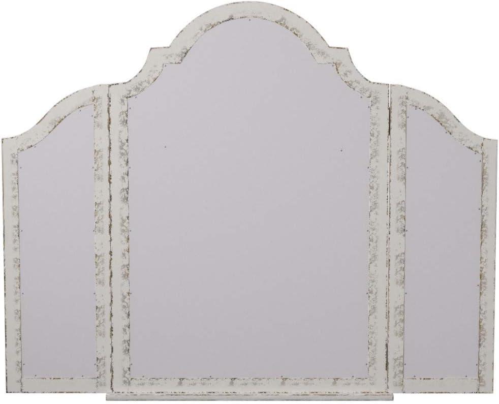 Liberty Furniture Industries Magnolia Manor Tri-Fold Vanity Mirror - Antique White