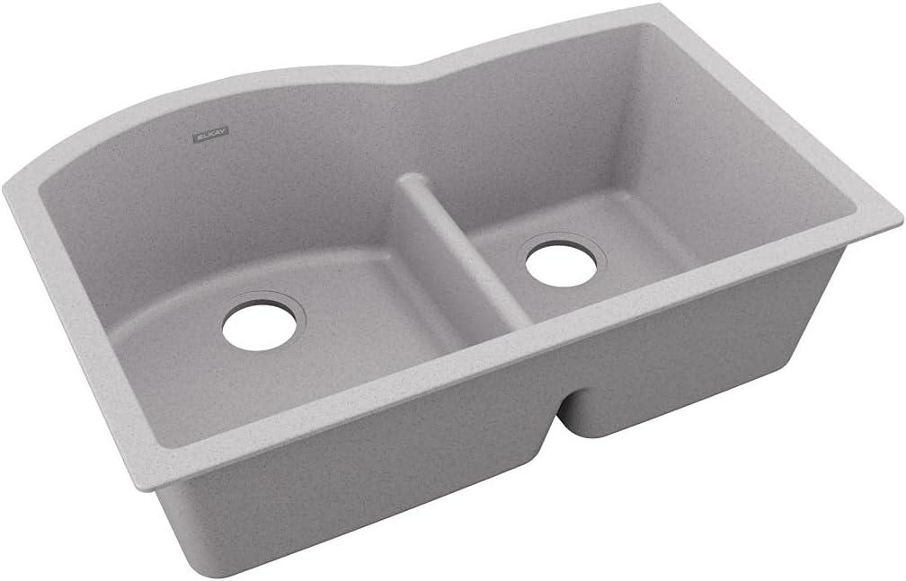 Quartz Classic 33" x 22" x 10" Double Basin Undermount Kitchen Sink