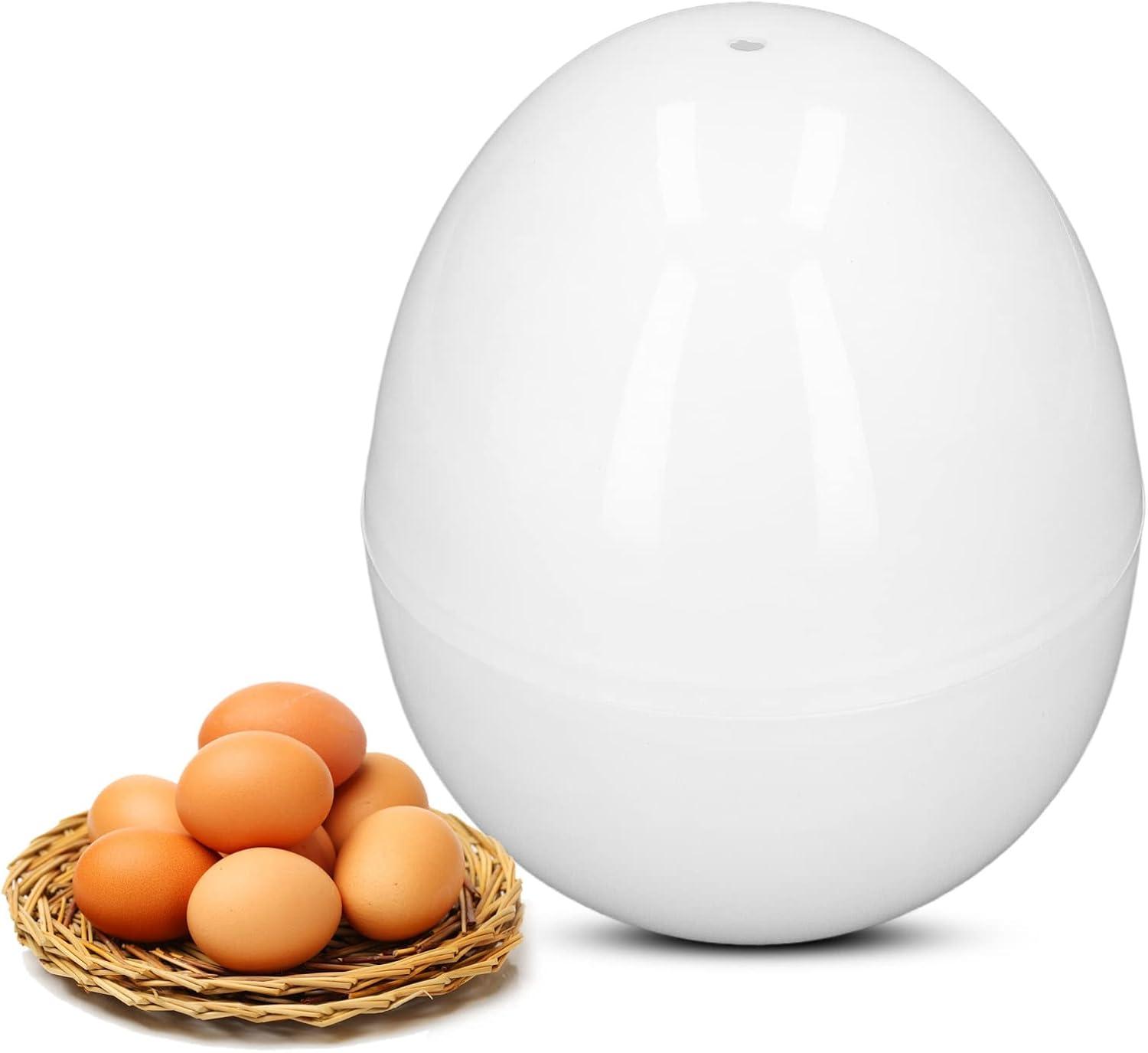 EggFecto Microwave Egg Cooker for Hard Boiled Eggs - 4 Rapid Microwave Hard Boiled Egg Cooker with Strong PP Exterior and Aluminum Tray