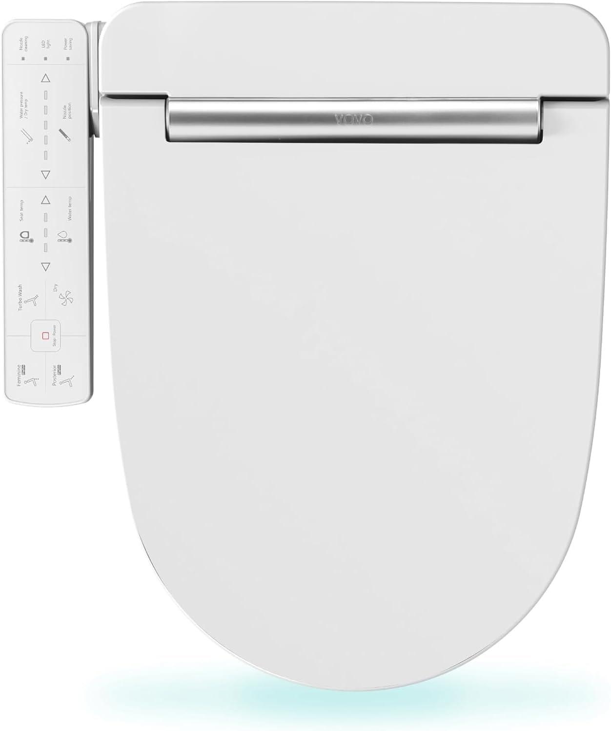 VOVO Stylement VB-3000SE Electronic Smart Toilet Bidet Seat, Heated Seat, One Piece Bidet Toilet Seat, Elongated - White