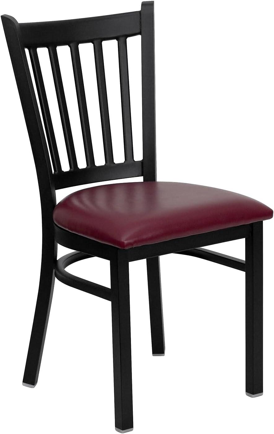 Hercules Prompton Modern Vertical Back Metal Restaurant Chairs by Flash Furniture