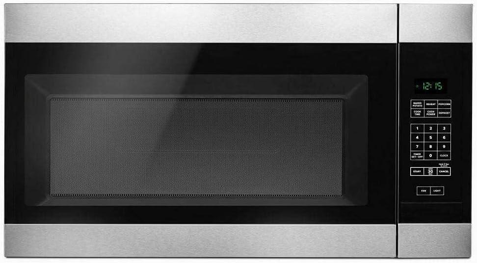 Sleek Over-the-Range 1.6 Cu. ft. Stainless Steel Microwave