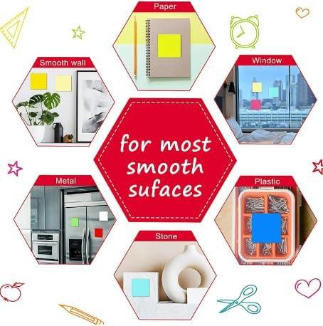 Reusable Dry Erase Sticky Notes with Dry Erase Markers & Clips. Multi-Color 4x4 6-Pack! Eco-Friendly & Washable-Perfect for Lists, Labels & Reminders. Your Sticky Note for Home & Office!