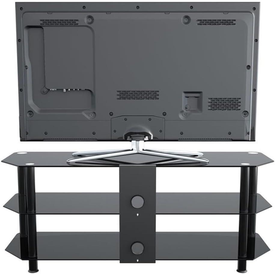 AVF Transitional Steel and Glass TV Stand for 39" to 60" TVs in Black