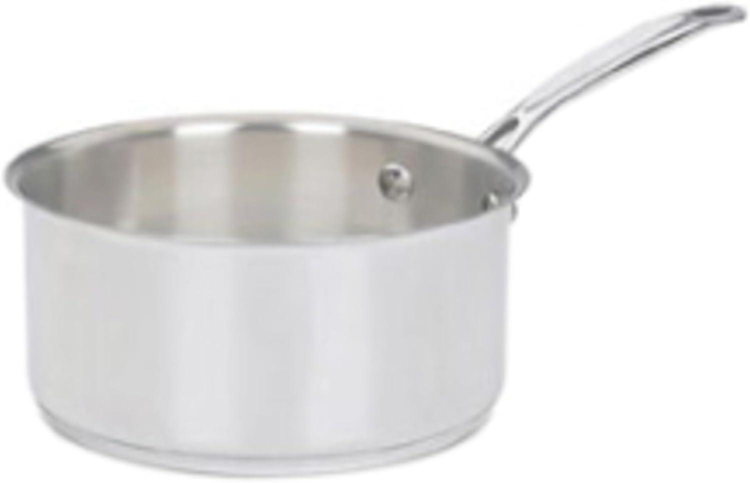 Stainless Steel 3-Quart Saucepan with Lid and Pour Spout