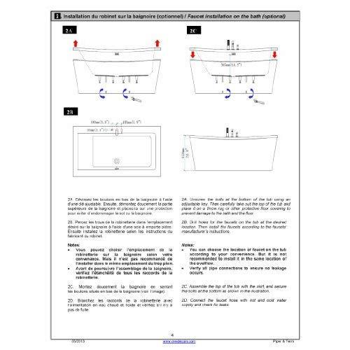 Ruby 65'' x 29.13'' Freestanding Soaking Acrylic Bathtub