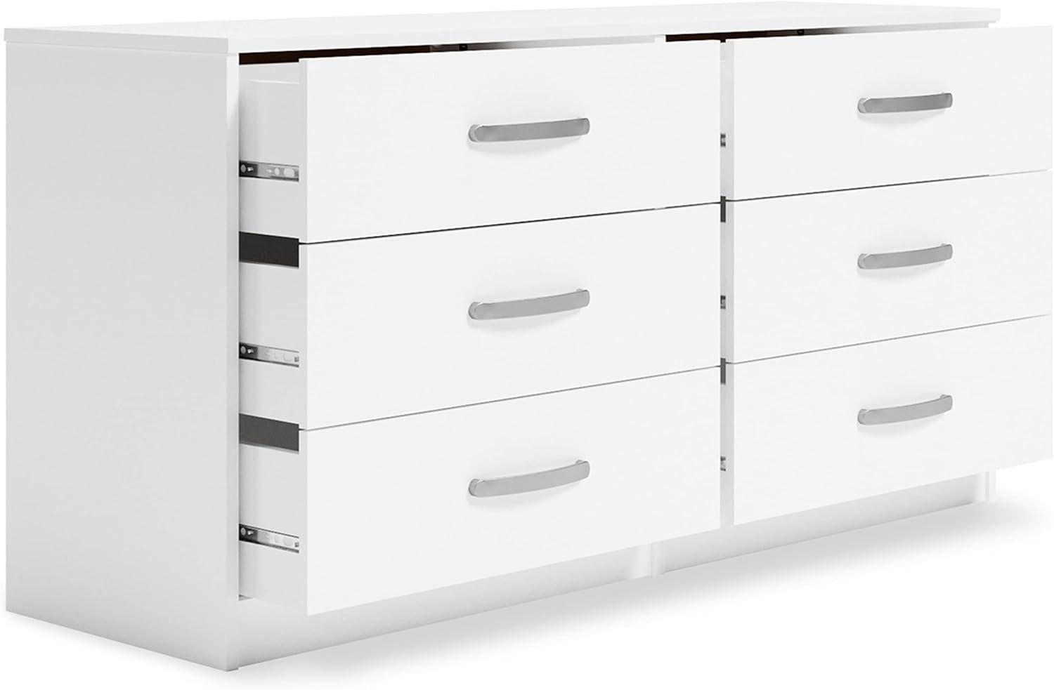 Signature Design by Ashley Casual Flannia 6 Drawer Dresser, White