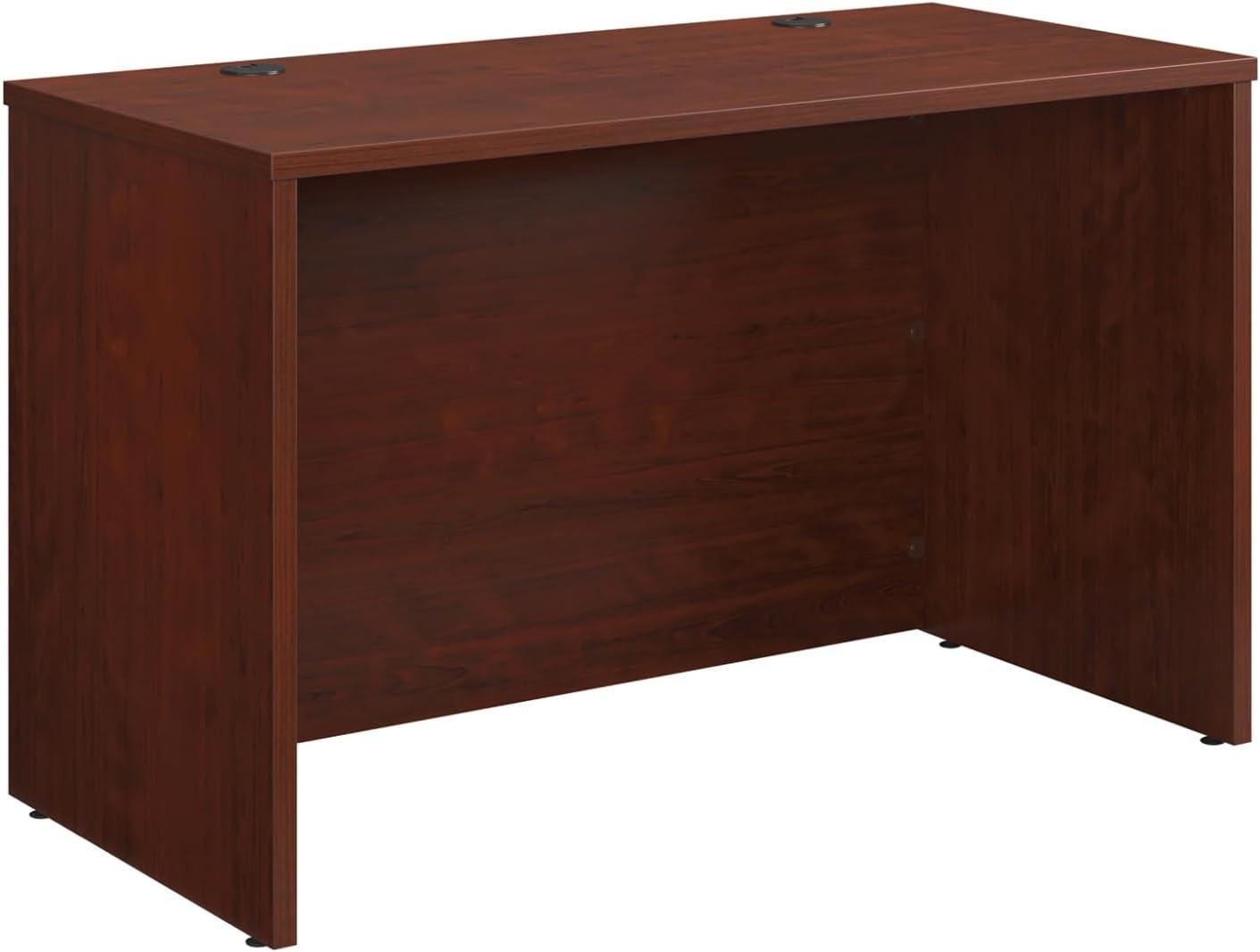 Classic Cherry Engineered Wood Executive Desk with Cord Management