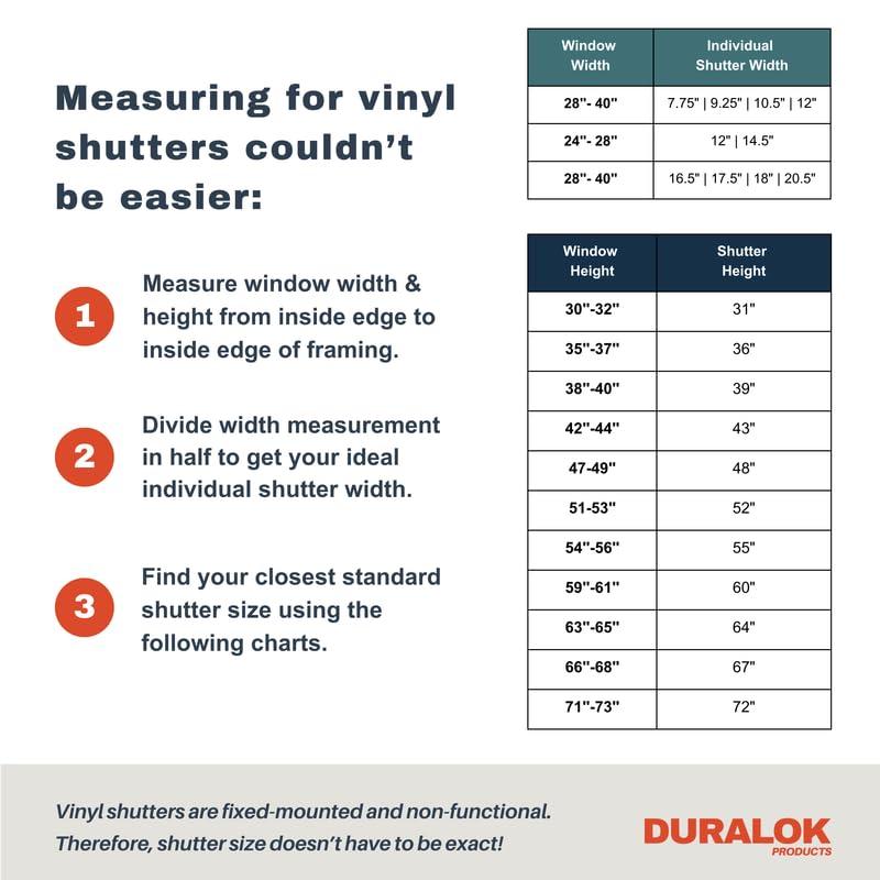 Vinyl | Louvered Exterior Shutters | 14.5" Width | Cathedral Top | with Mid Rail (50/50 Split) | 1 Pair