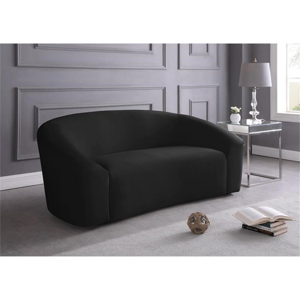 Meridian Furniture Riley Black Velvet Loveseat