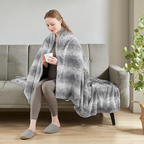 Beautyrest Beautyrest Zuri Oversized Heated Faux Fur Throw