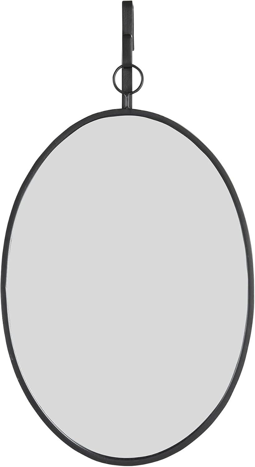16 in. W x 26 in. H Framed Distressed Gold Decorative Mirror