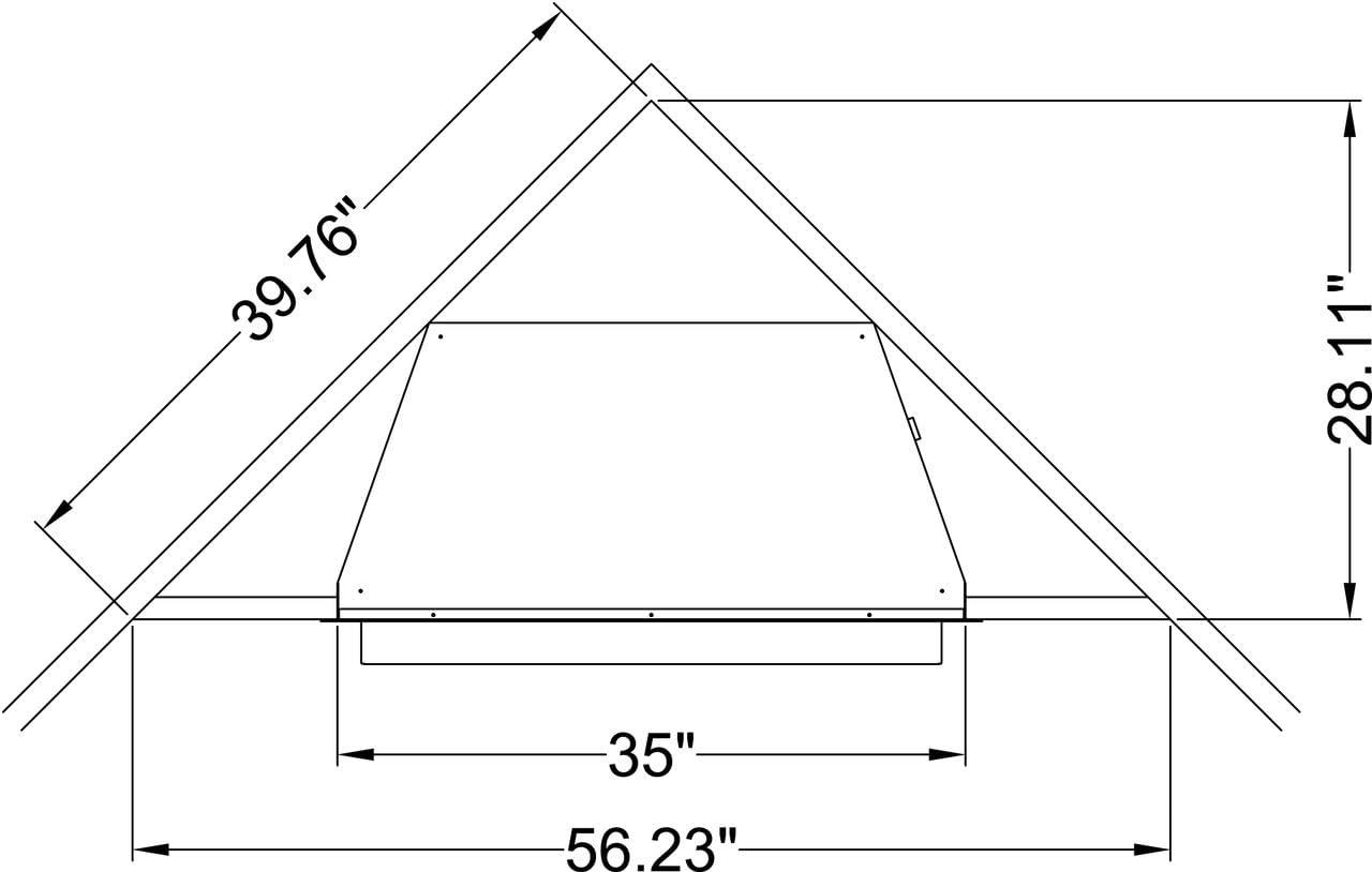 ProCom 32in. Universal Ventless Firebox Insert - Zero Clearance Design - Model# PC32VFC