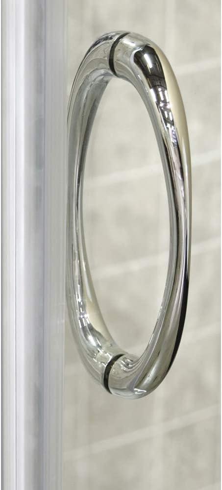 Prime 38" W x 38" D x 76.75" H Semi-Frameless Round Shower Enclosure with Base Included