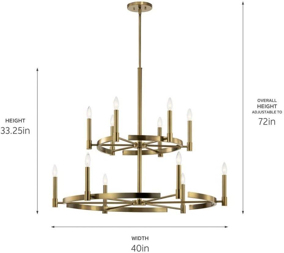 Kichler Lighting Tolani 12 - Light Chandelier in  Black