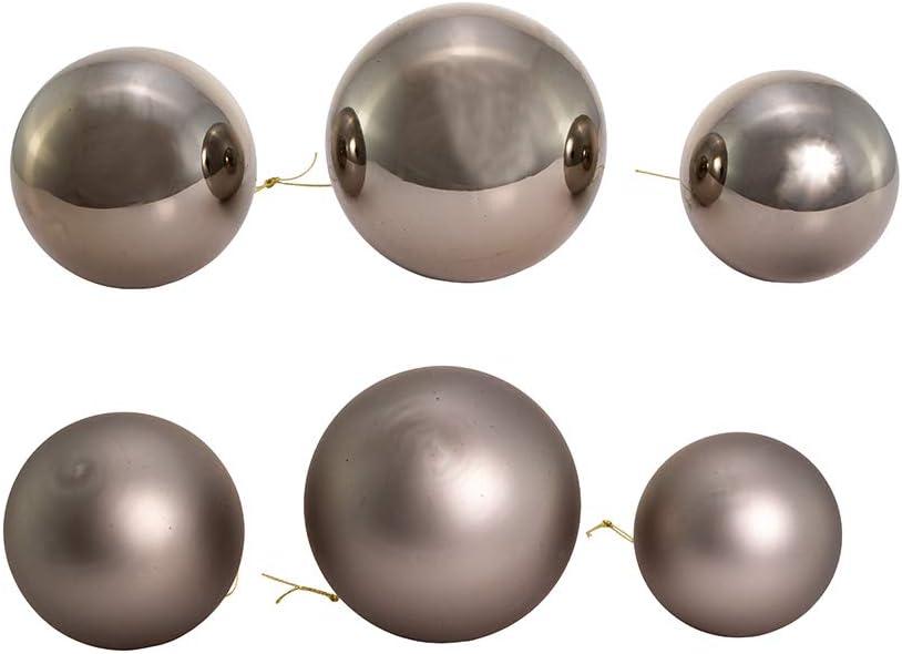 Kurt Adler 60-80MM Shiny and Matte Pewter Glass Ball Ornaments, 20-Piece Set