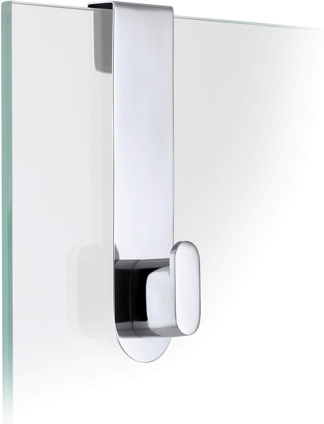 Polished Stainless Steel Over-the-Door Shower Hook