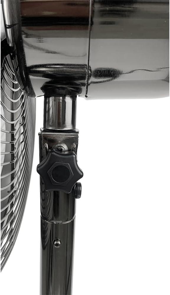 Good Housekeeping All-Metal 3-Speed 16" Oscillating Conference Room Pedestal Fan with Telescopic Height Adjustment (Multiple Finishes Available)