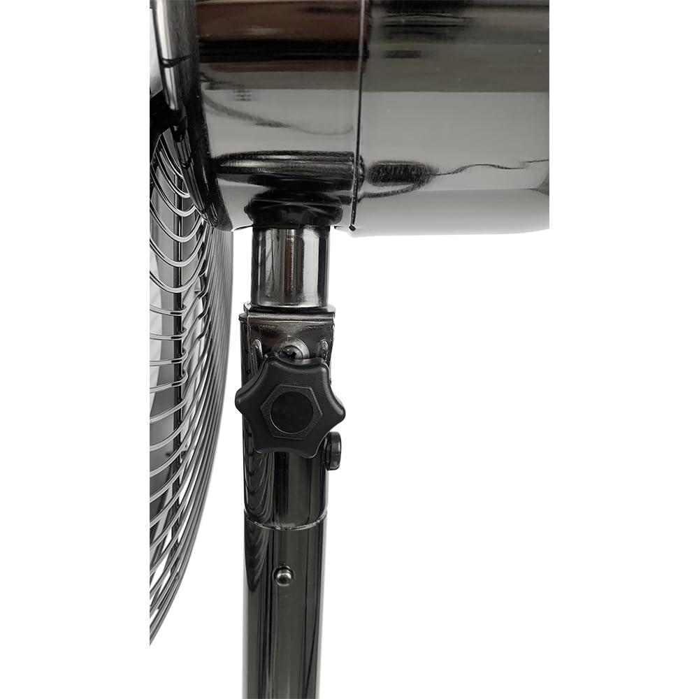 Good Housekeeping All-Metal 3-Speed 16" Oscillating Conference Room Pedestal Fan with Telescopic Height Adjustment (Multiple Finishes Available)