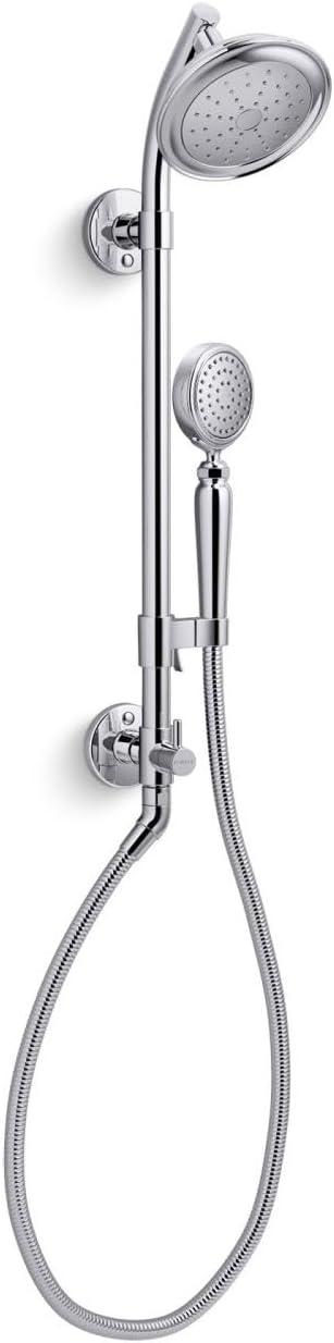 Polished Chrome Adjustable Height Multi-Head Shower Column Kit