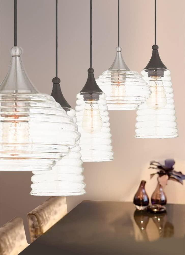 Livex Lighting Art Glass 1 - Light Pendant in  Brushed Nickel