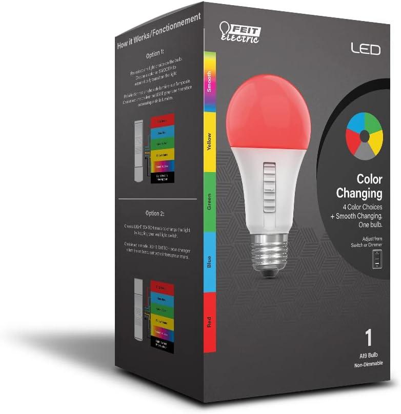 Feit Electric Multi-Color LED Party Bulb with E26 Base