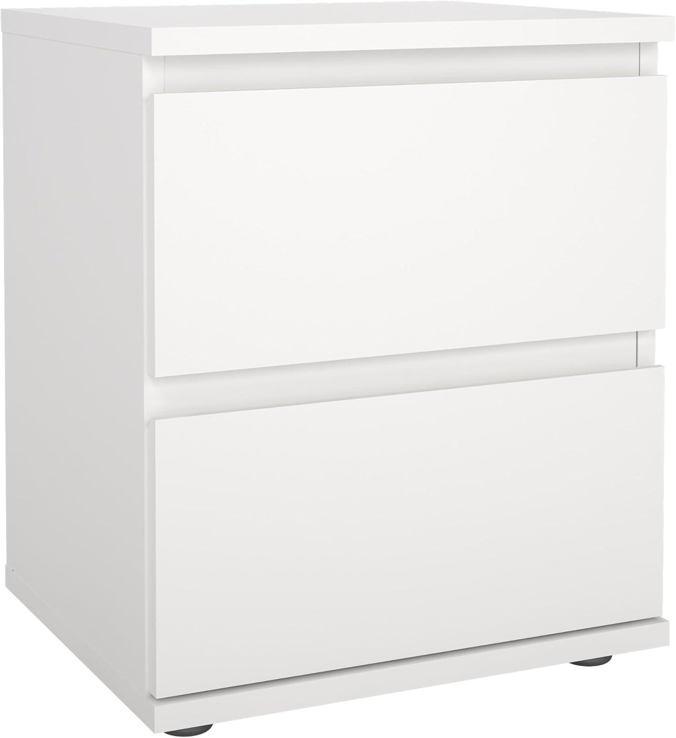Tvilum, Aurora 2 Drawer Nightstand, White