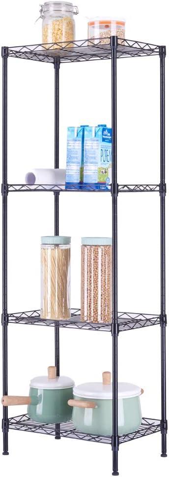 MDHAND 4-Tier Wire Shelving Unit Metal Storage Rack