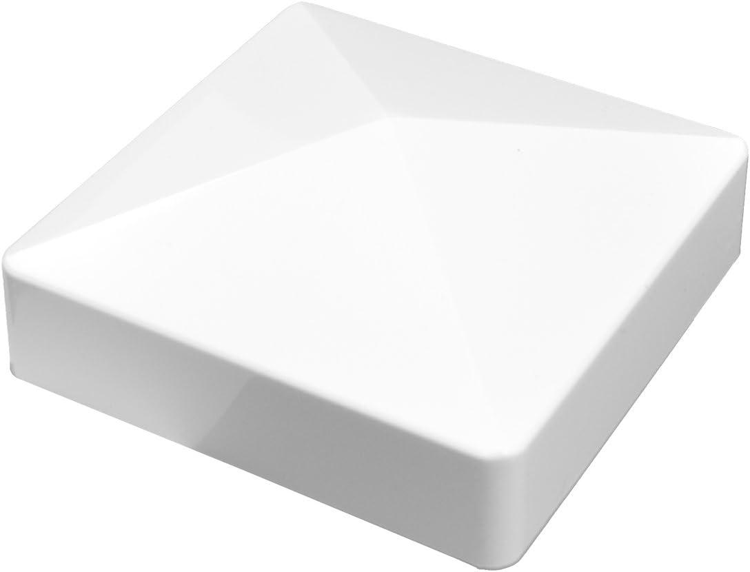 White Vinyl Pyramid 5x5 Post Cap for Outdoor Use