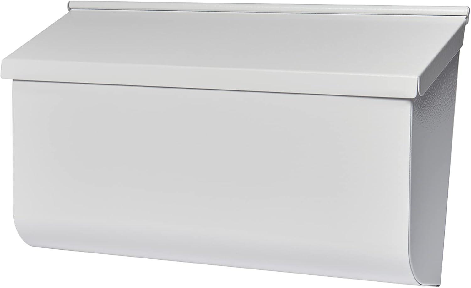 White Powder-Coated Steel Medium Wall-Mount Mailbox