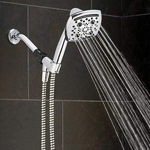 Oxygenics Marvel 6.0 -Spray Chrome 4.88-in Square Handheld High Pressure Shower Head 1.8 GPM