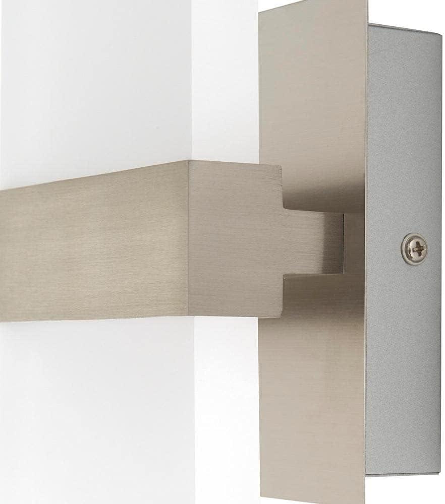 Brushed Nickel Frosted Acrylic 2-Light LED Sconce