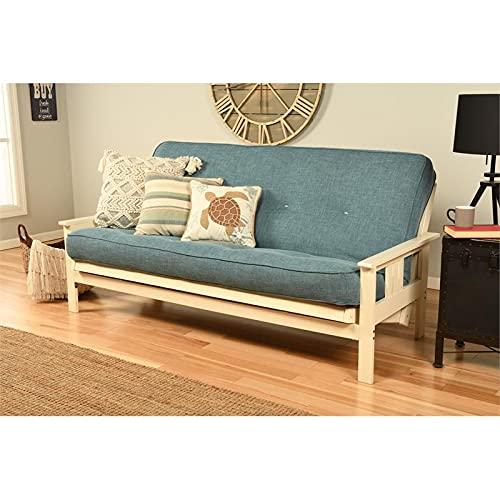 Aqua Blue Cotton and Foam Full Futon Mattress