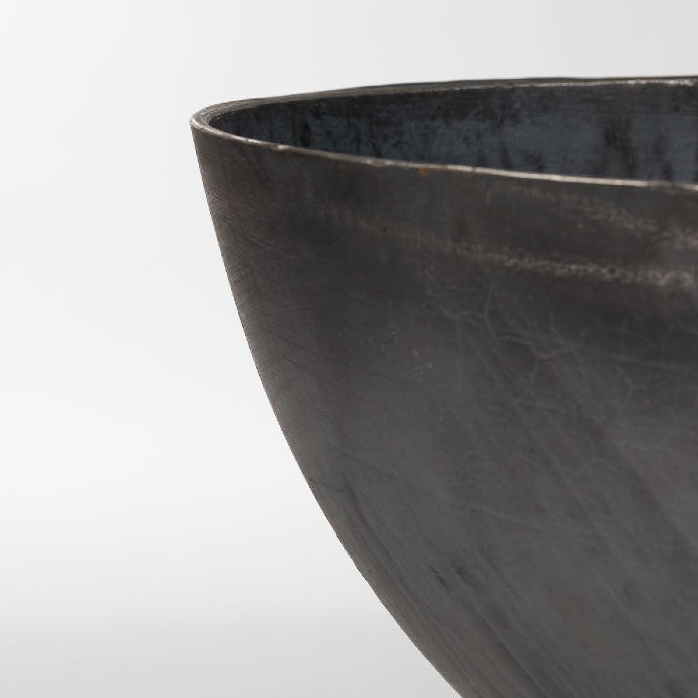 Ash & Ember 42" Hemisphere Fire Pit, Wood Burning Backyard Fireplace, Round Flat Flanged Base, Cast Iron Patina Fire Bowl, Portable Outdoor Firepit Ideal for Backyard Parties and Camping