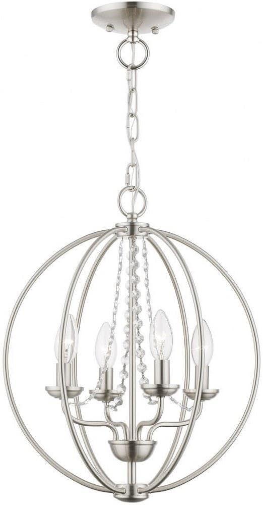 Livex Lighting Arabella 4 - Light Chandelier in  Brushed Nickel
