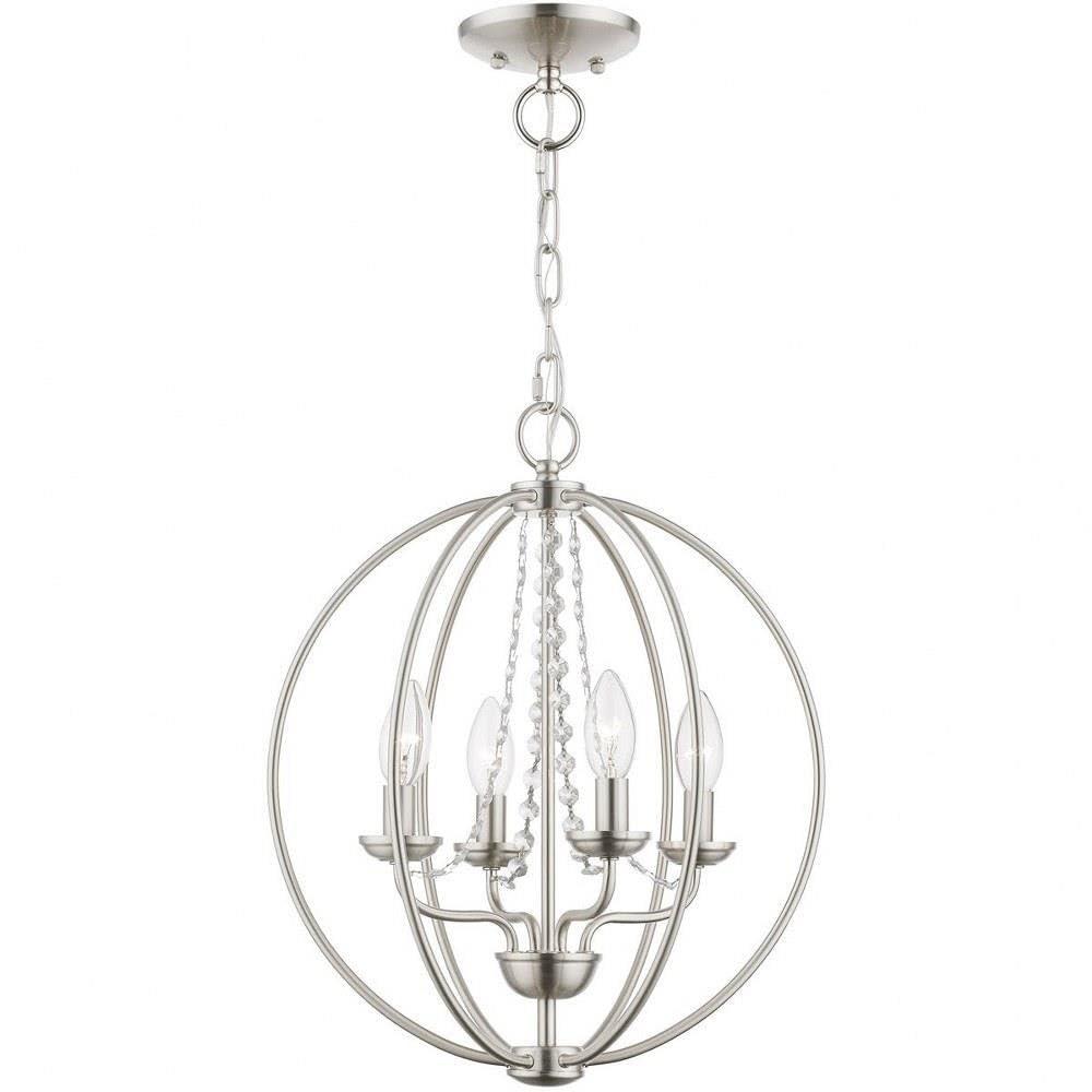 Livex Lighting Arabella 4 - Light Chandelier in  Brushed Nickel
