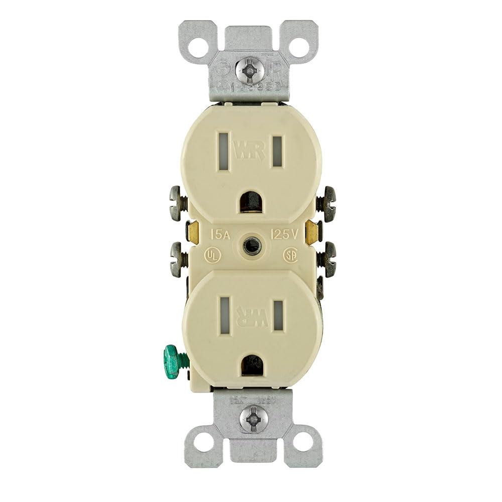 Leviton W5320-T0I W5320-T0I 15 Amps 125 V Duplex Ivory Outlet 5-15R
