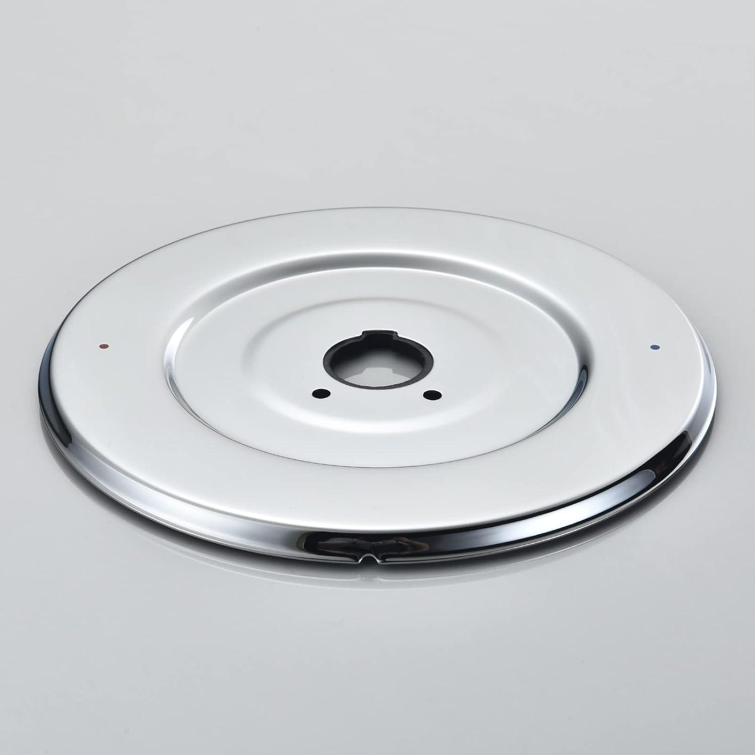 Chrome Escutcheon Plate for Single-Handle Tub and Shower Valves