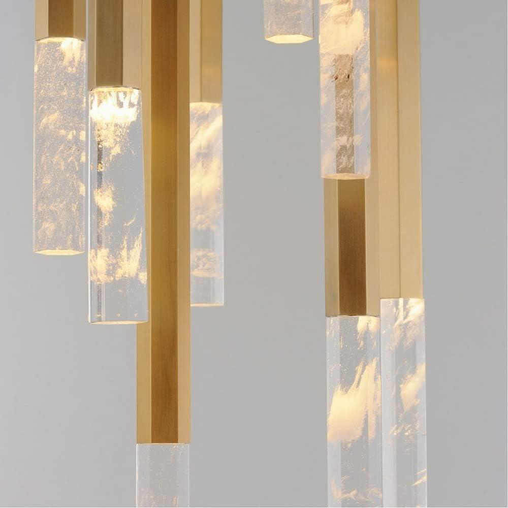 ET2 Lighting - Diaphane - 32.5 Inch 45W 9 LED Pendant-Gold Finish - ET2 Lighting