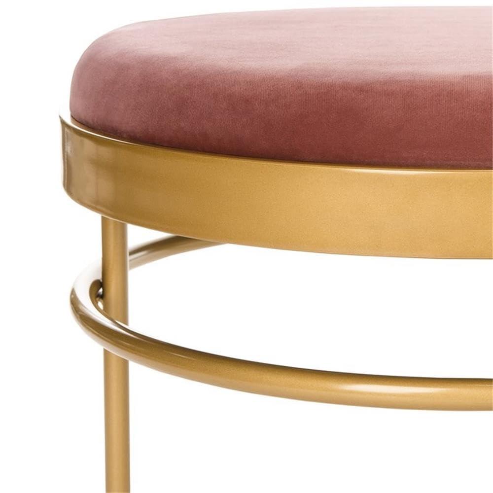 Sylva Oval Bench - BCH6202 - Dusty Rose/Gold - Safavieh