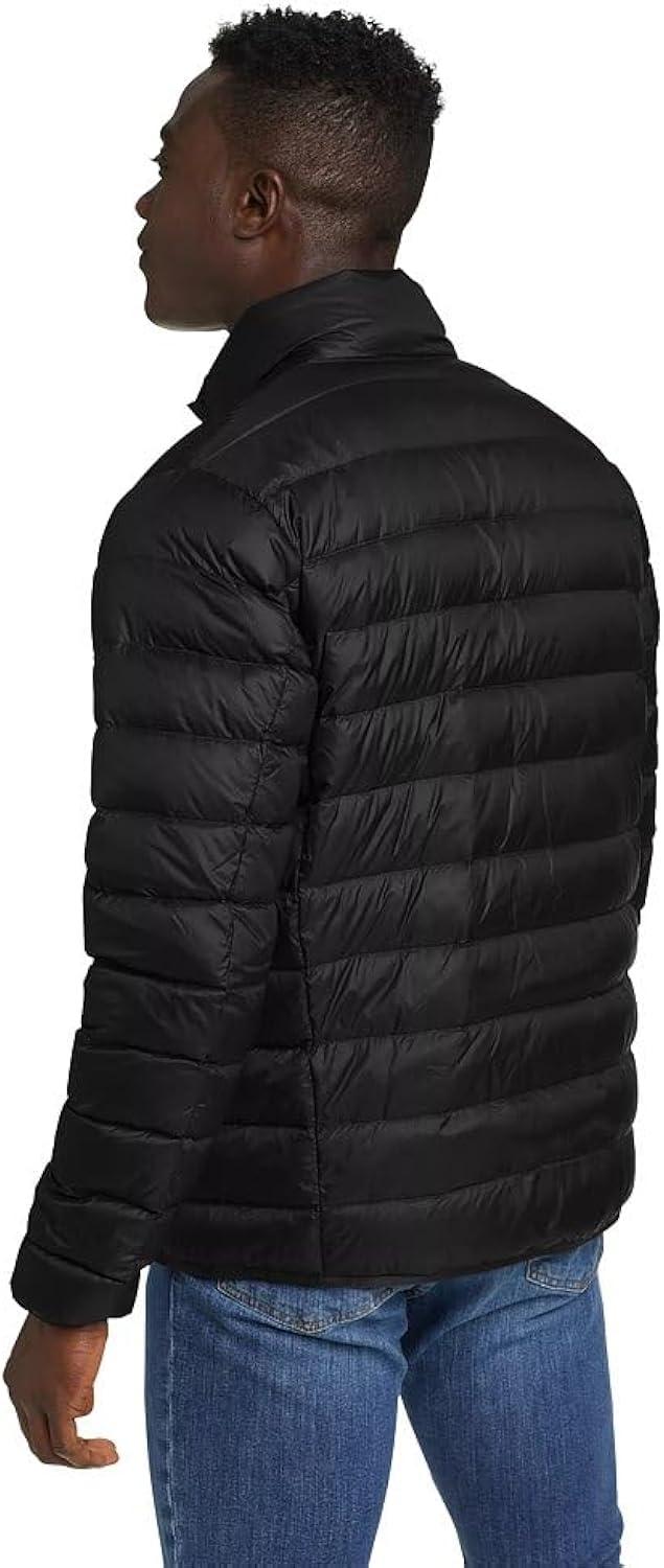 XL Black Recycled Nylon Down Winter Jacket