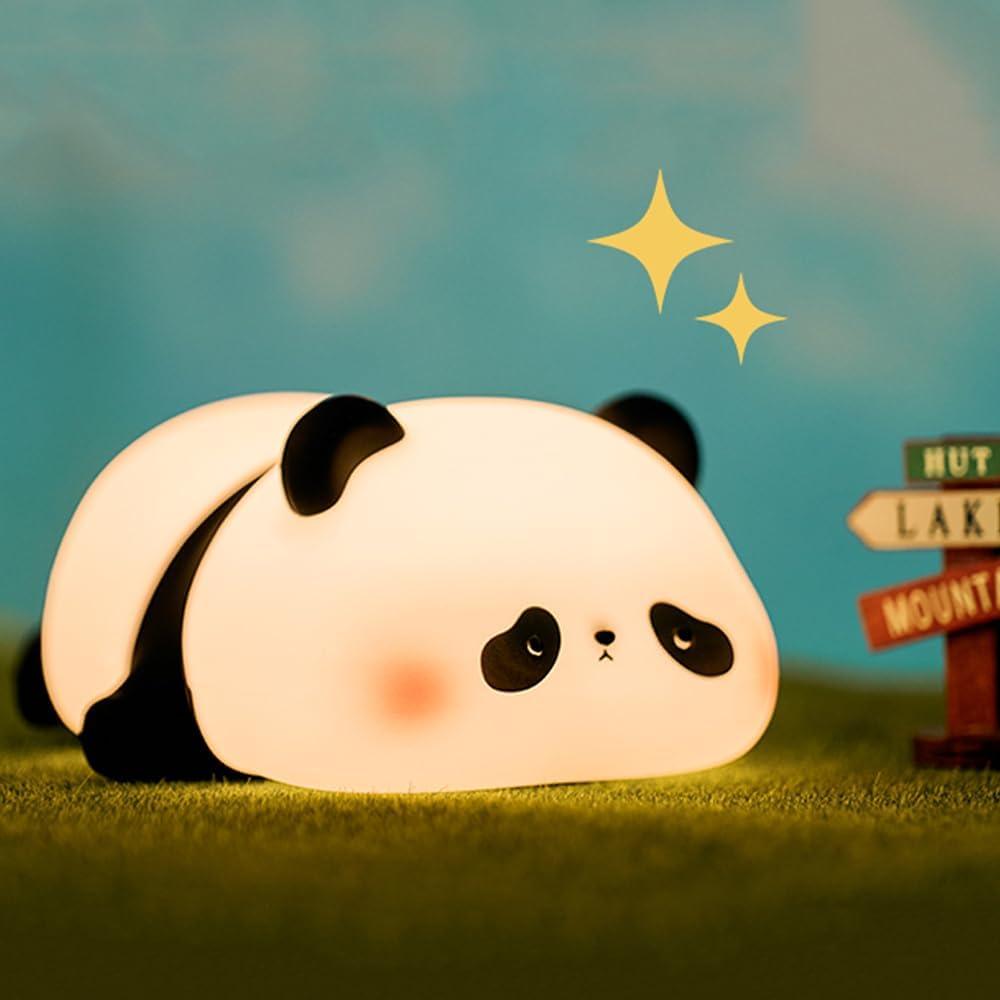 Cute Rechargeable Silicone Panda Night Light for Kids