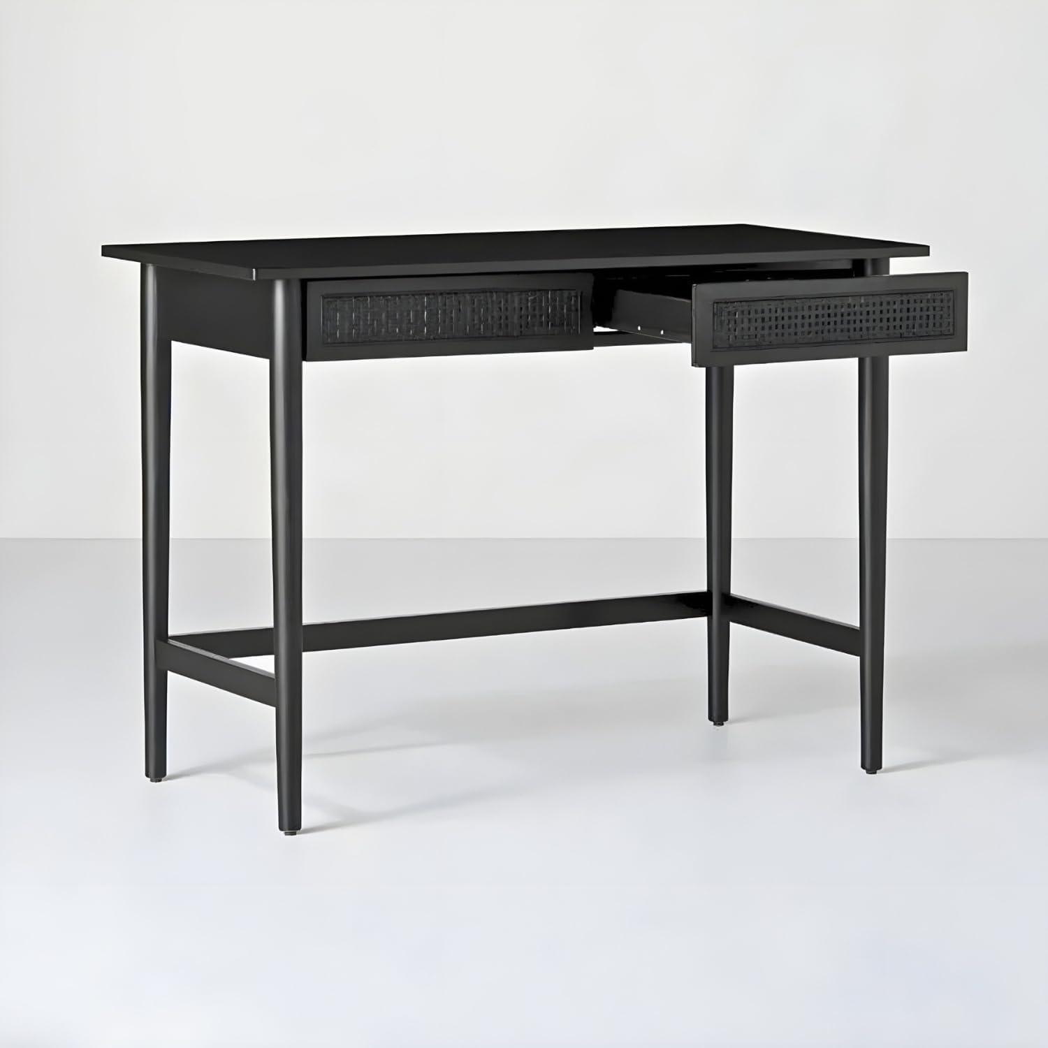 Wood & Cane Writing Desk Black - Hearth & Hand with Magnolia